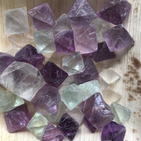 Fluorite Octahedrons Raw
