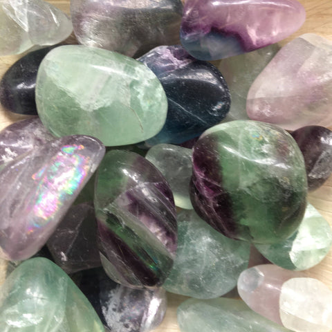 Rainbow Fluorite Tumbles