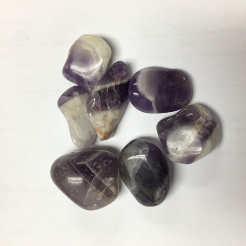 Chevron Amethyst Tumbles